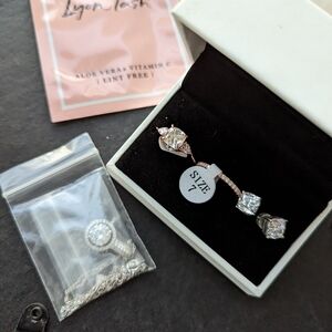 Maxine Jewelry Bundle NWT Ring And Earrings Size 7 Rose Pink